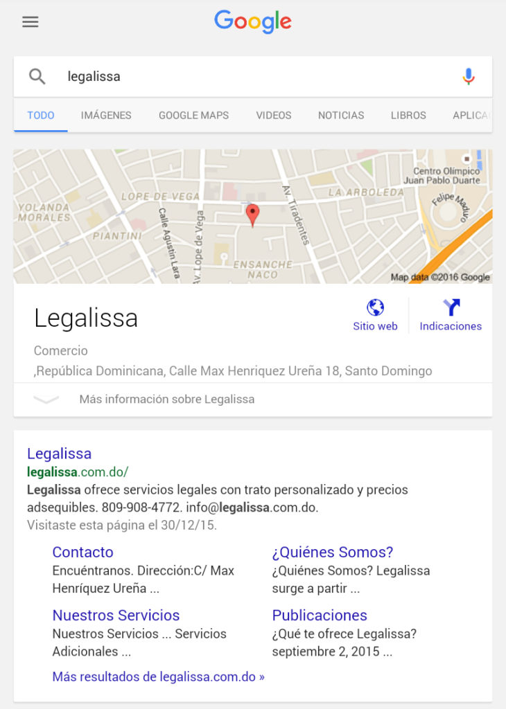 Legalissa en Google
